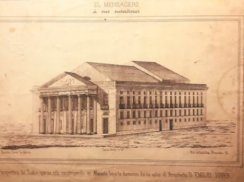 Lámina del arquitecto Emilio Jover en 1847 - Fundaci�n Jorge Ali�